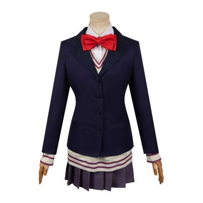 Dandadan Aira Shiratori Women Blue Uniform Dress Suit Cosplay Costume Halloween Carnival Outfit
