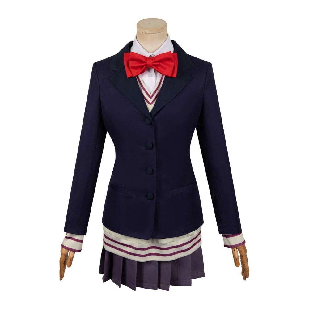 Dandadan Aira Shiratori Women Blue Uniform Dress Suit Cosplay Costume Halloween Carnival Outfit