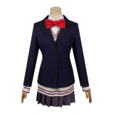 Dandadan Aira Shiratori Women Blue Uniform Dress Suit Cosplay Costume Halloween Carnival Outfit