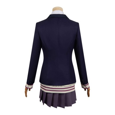 Dandadan Aira Shiratori Women Blue Uniform Dress Suit Cosplay Costume Halloween Carnival Outfit