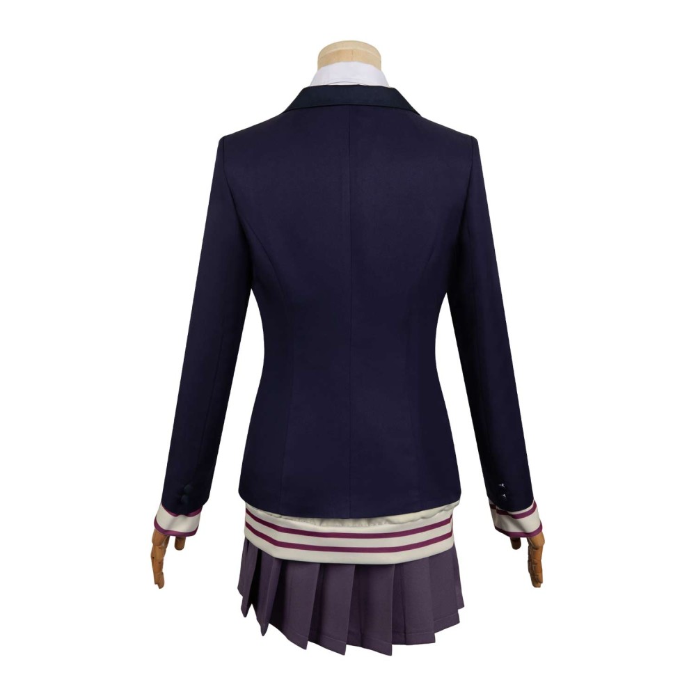 Dandadan Aira Shiratori Women Blue Uniform Dress Suit Cosplay Costume Halloween Carnival Outfit