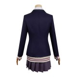 Dandadan Aira Shiratori Women Blue Uniform Dress Suit Cosplay Costume Halloween Carnival Outfit