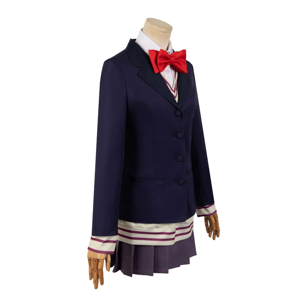 Dandadan Aira Shiratori Women Blue Uniform Dress Suit Cosplay Costume Halloween Carnival Outfit