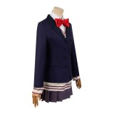 Dandadan Aira Shiratori Women Blue Uniform Dress Suit Cosplay Costume Halloween Carnival Outfit