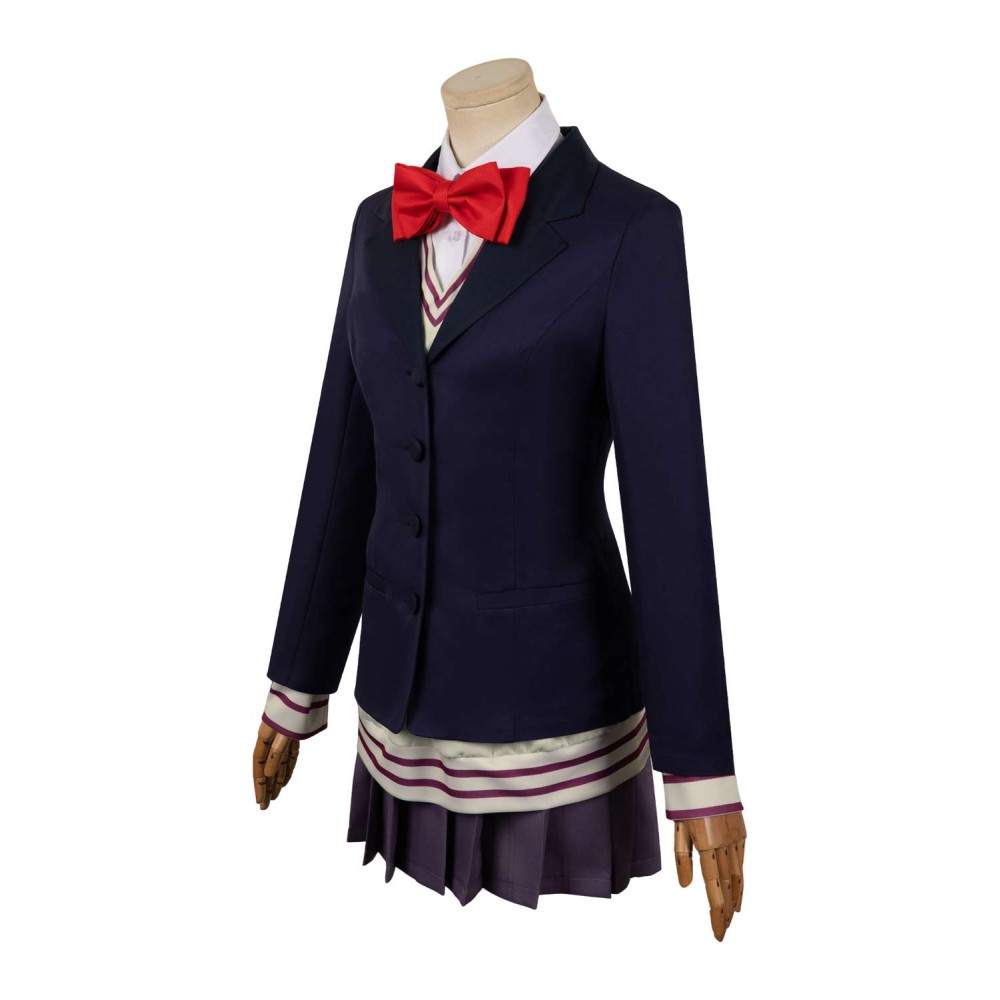 Dandadan Aira Shiratori Women Blue Uniform Dress Suit Cosplay Costume Halloween Carnival Outfit