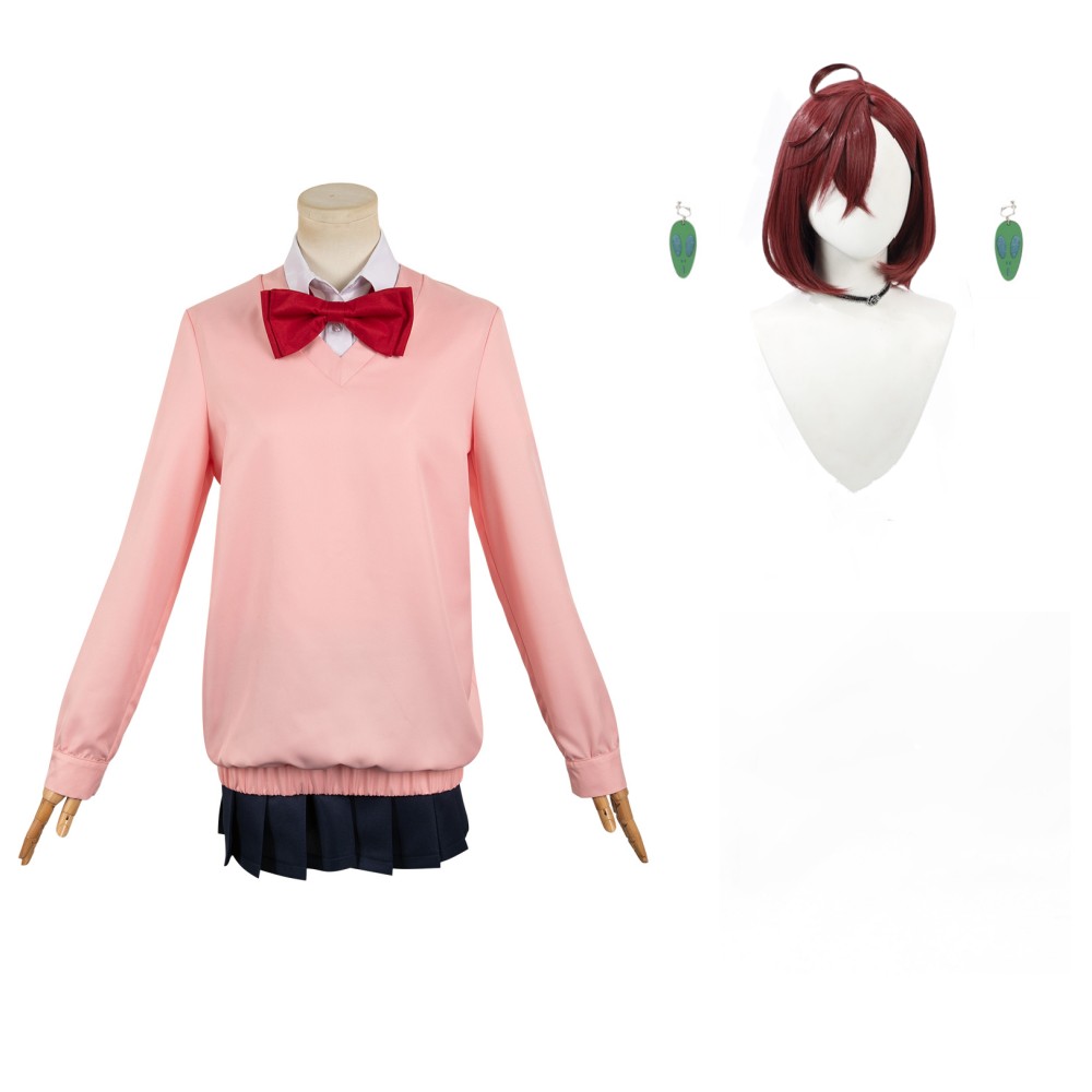 Dandadan 2024 Momo Ayase Women Pink Uniform Suit Cosplay Costume Halloween Carnival Outfit
