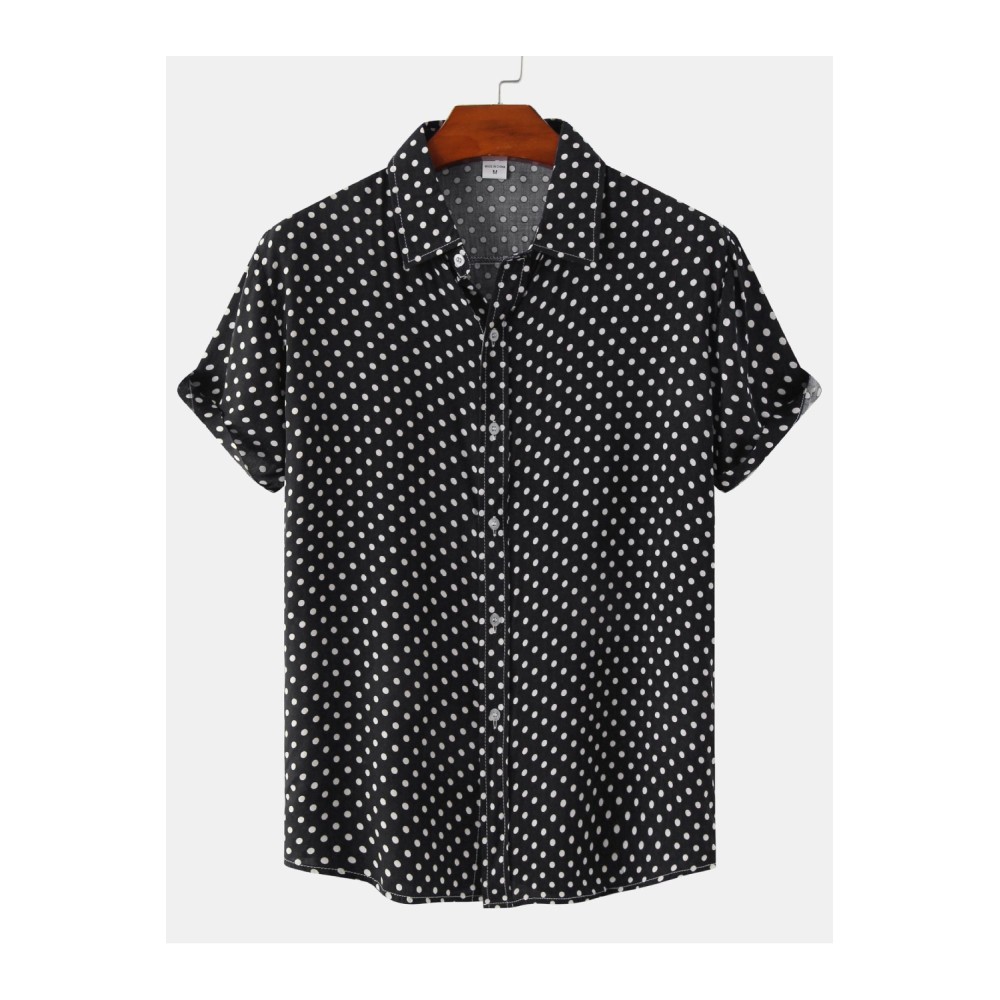 Road House John Dalton Polka Dots Button Front Shirt Suit Cosplay Costume Halloween Carnival Outfit