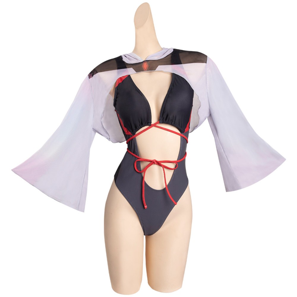 Cyberpunk: Edgerunner Lucy Swimsuit Cloak Party Suit UUstyle® Cosplay Costume Halloween Carnival Outfit
