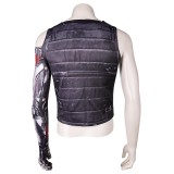 Cyberpunk 2077 Johnny Silverhand Printed Top Shirt Suit Cosplay Costume Halloween Carnival Outfit