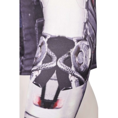 Cyberpunk 2077 Johnny Silverhand Printed Top Shirt Suit Cosplay Costume Halloween Carnival Outfit