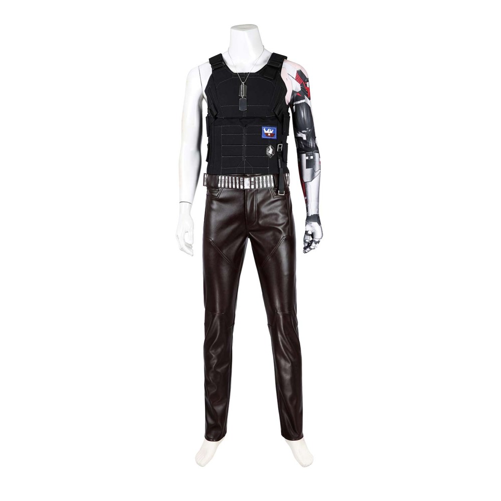 Cyberpunk 2077 Johnny Silverhand Suit Cosplay Costume Halloween Carnival Outfit