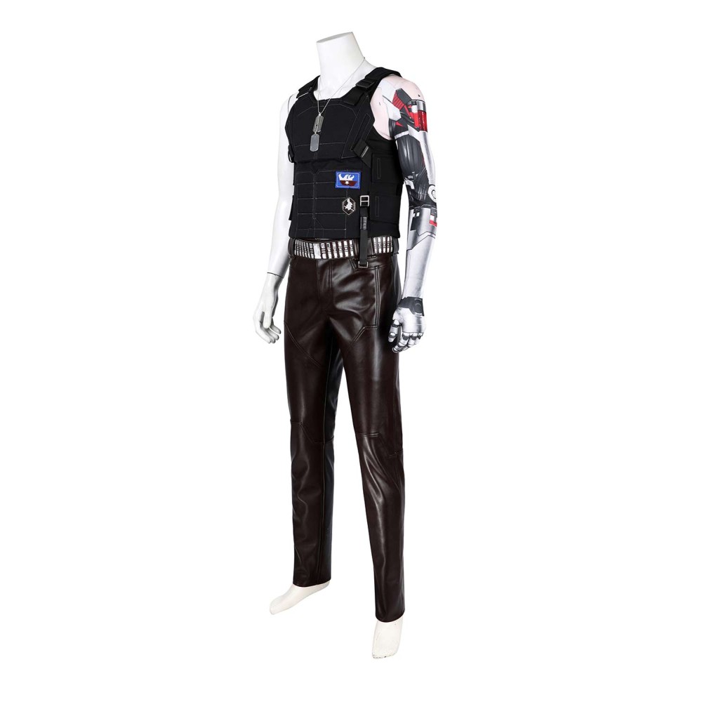 Cyberpunk 2077 Johnny Silverhand Suit Cosplay Costume Halloween Carnival Outfit