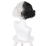 Cruella Cruella de Vil Wig Heat Resistant Synthetic Hair Party Props Cosplay Costume Halloween Carnival