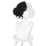 Cruella Cruella de Vil Wig Heat Resistant Synthetic Hair Party Props Cosplay Costume Halloween Carnival