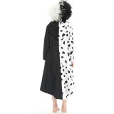 Cruella Kids Skirt Dress Festival Cosplay Costume Halloween Carnival Outfit