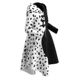 Cruella Kids Skirt Dress Festival Cosplay Costume Halloween Carnival Outfit