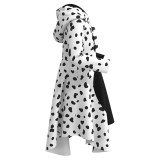 Cruella Kids Skirt Dress Festival Cosplay Costume Halloween Carnival Outfit