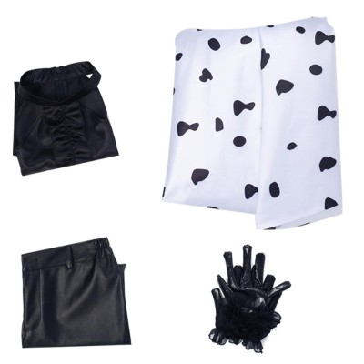 Cruella Cruella de Vil Dress Suit Cosplay Costume Halloween Carnival Outfit