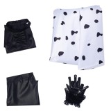 Cruella Cruella de Vil Dress Suit Cosplay Costume Halloween Carnival Outfit