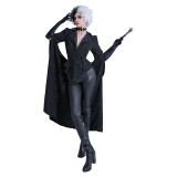 Cruella Black Coat Suit Cosplay Costume Halloween Carnival Outfit