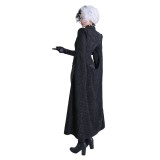 Cruella Black Coat Suit Cosplay Costume Halloween Carnival Outfit