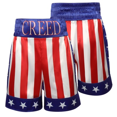 Creed 3 Adonis Creed Shorts Party Suit Cosplay Costume Halloween Carnival Outfit