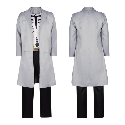 Creature Commandos(2024) Doctor Phosphorus Grey Coat Cosplay Costume Halloween Carnival Outfit