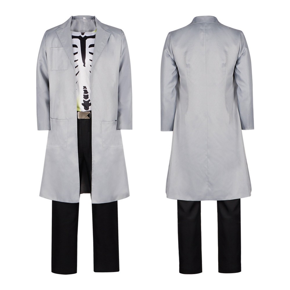 Creature Commandos(2024) Doctor Phosphorus Grey Coat Cosplay Costume Halloween Carnival Outfit