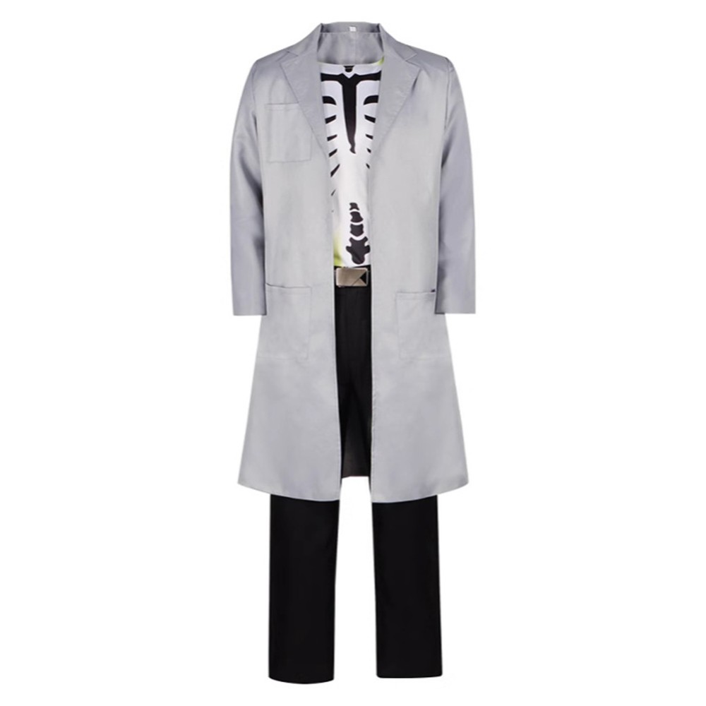 Creature Commandos(2024) Doctor Phosphorus Grey Coat Cosplay Costume Halloween Carnival Outfit