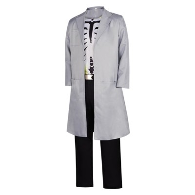 Creature Commandos(2024) Doctor Phosphorus Grey Coat Cosplay Costume Halloween Carnival Outfit
