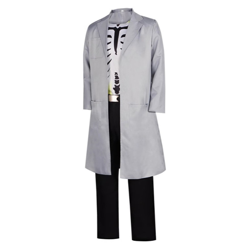 Creature Commandos(2024) Doctor Phosphorus Grey Coat Cosplay Costume Halloween Carnival Outfit
