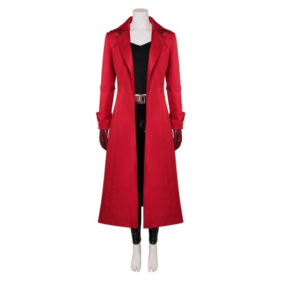 Creature Commandos (2024) The Bride Red Long Coat Cosplay Costume Halloween Carnival Outfit