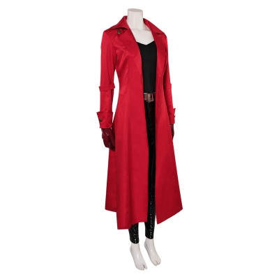 Creature Commandos (2024) The Bride Red Long Coat Cosplay Costume Halloween Carnival Outfit