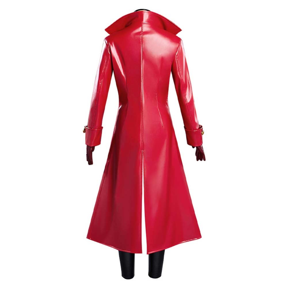 Creature Commandos (2024) Bride of Frankenstein Red Coat Cosplay Costume Halloween Carnival Outfit