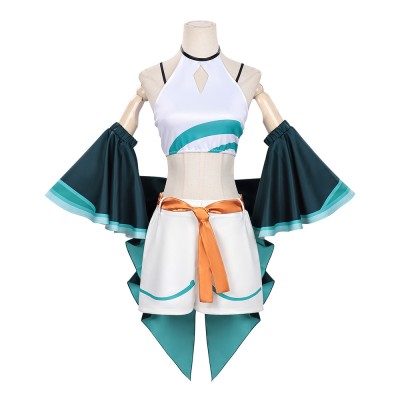 Cosmic Princess Kaguya Yachiyo Tsukimi Women Green Dress Cosplay Costume Halloween Carnival Outfit
