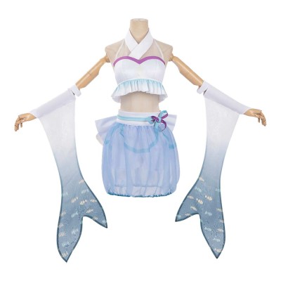 Cosmic Princess Kaguya Yachiyo Runami Women Blue Swimsuit Cosplay Costume Halloween Carnival Outfit