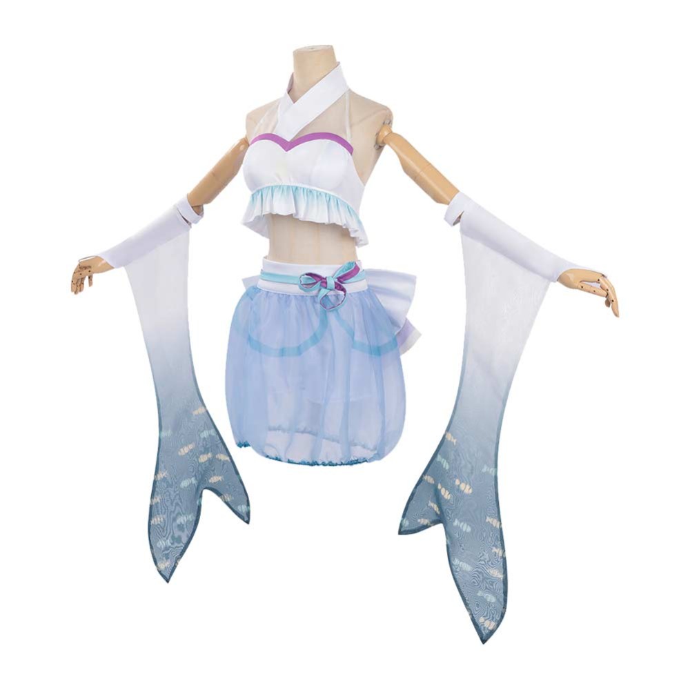 Cosmic Princess Kaguya Yachiyo Runami Women Blue Swimsuit Cosplay Costume Halloween Carnival Outfit