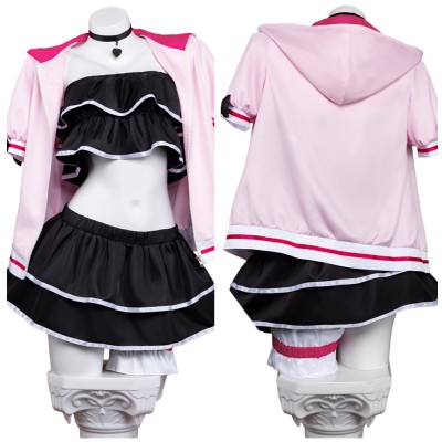 Cosmic Princess Kaguya Noi Komazawa Women Pink Cosplay Costume Halloween Carnival Outfit