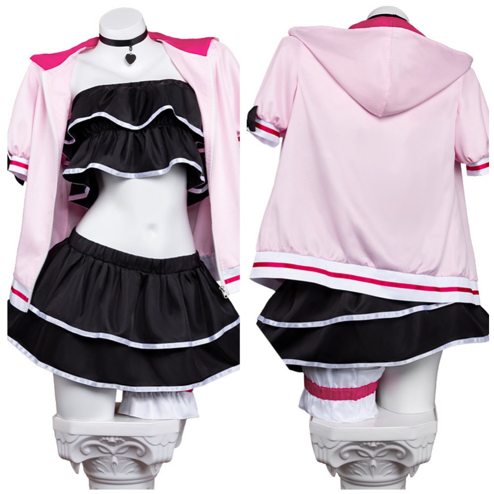 Cosmic Princess Kaguya Noi Komazawa Women Pink Cosplay Costume Halloween Carnival Outfit
