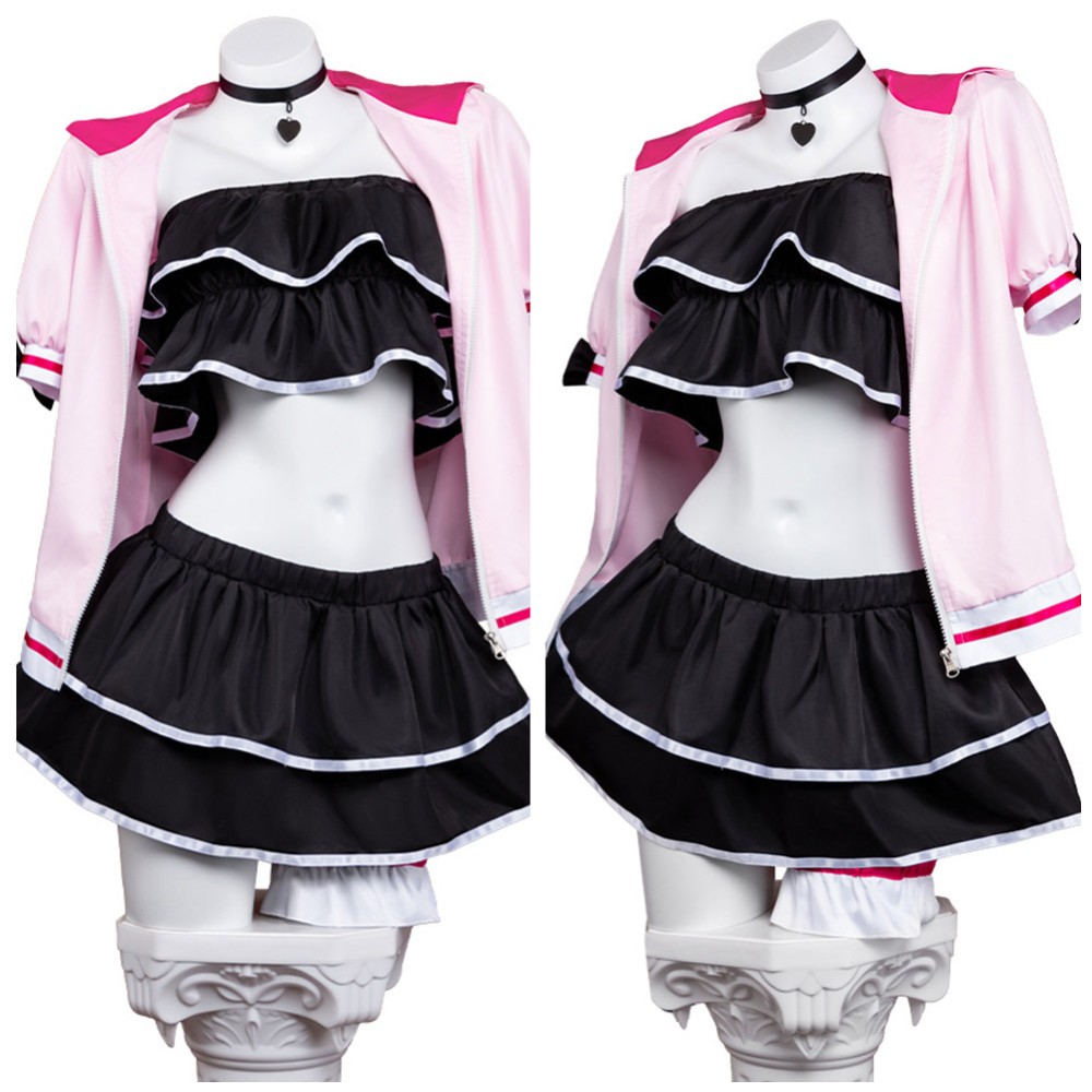Cosmic Princess Kaguya Noi Komazawa Women Pink Cosplay Costume Halloween Carnival Outfit