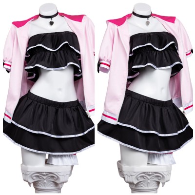 Cosmic Princess Kaguya Noi Komazawa Women Pink Cosplay Costume Halloween Carnival Outfit