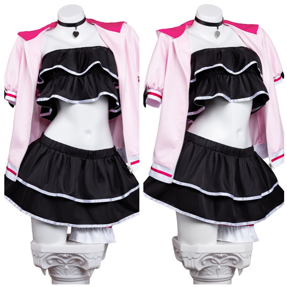 Cosmic Princess Kaguya Noi Komazawa Women Pink Cosplay Costume Halloween Carnival Outfit