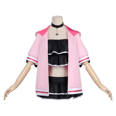 Cosmic Princess Kaguya Noi Komazawa Women Pink and Black Cosplay Costume Halloween Carnival Outfit