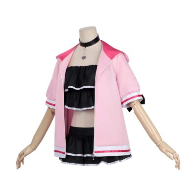 Cosmic Princess Kaguya Noi Komazawa Women Pink and Black Cosplay Costume Halloween Carnival Outfit