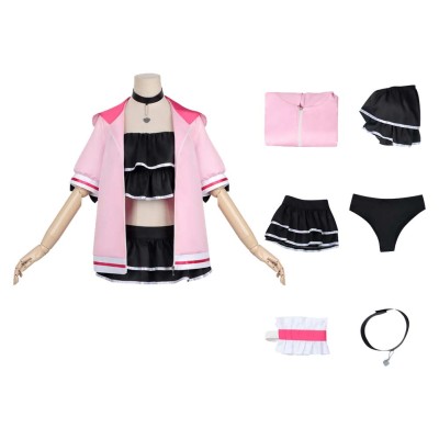 Cosmic Princess Kaguya Noi Komazawa Women Pink and Black Cosplay Costume Halloween Carnival Outfit