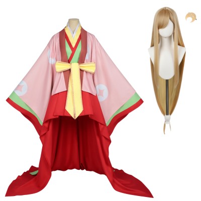Cosmic Princess Kaguya Kaguya Women Pink Kimono Cosplay Costume Halloween Carnival Outfit