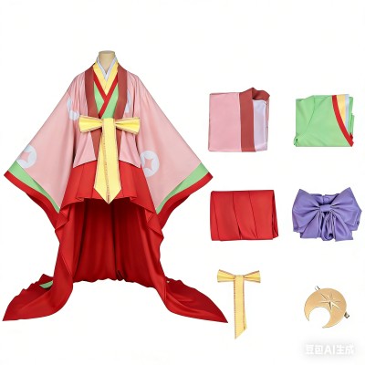Cosmic Princess Kaguya Kaguya Women Pink Kimono Cosplay Costume Halloween Carnival Outfit
