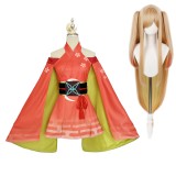 Cosmic Princess Kaguya Kaguya Women Orange Dress Cosplay Costume Halloween Carnival Outfit