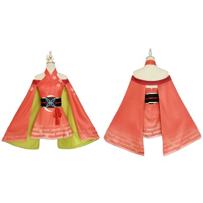 Cosmic Princess Kaguya Kaguya Women Orange Dress Cosplay Costume Halloween Carnival Outfit