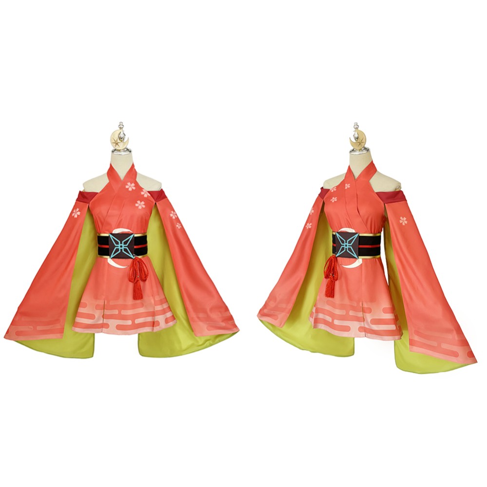 Cosmic Princess Kaguya Kaguya Women Orange Dress Cosplay Costume Halloween Carnival Outfit